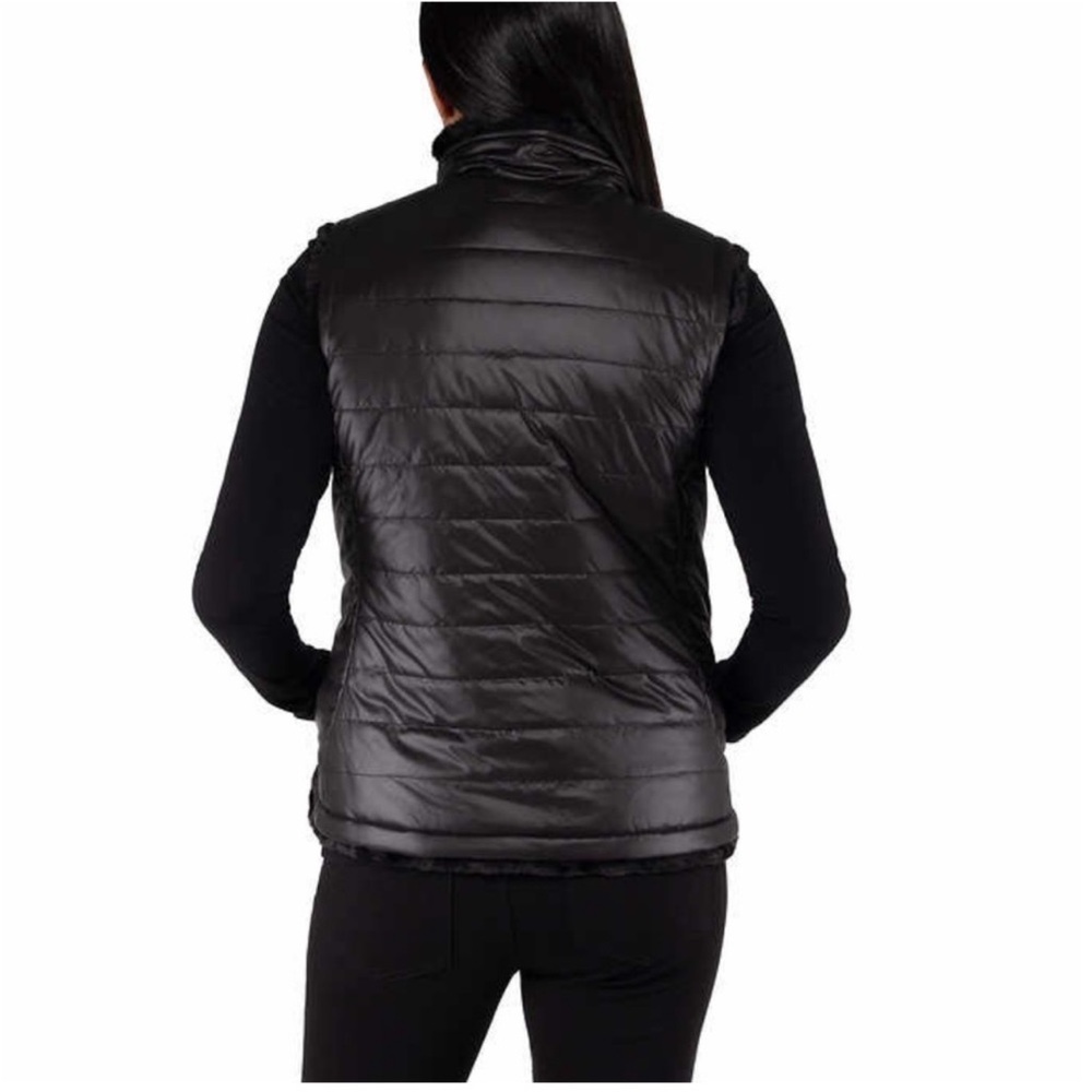 Nicole Miller Ladies Women Reversible Vest - BLACK - MEDIUM - Picture 4 of 7
